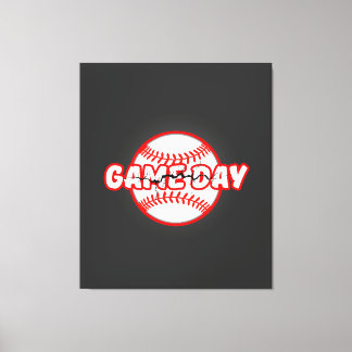Toile Game Day Cracked Baseball Sports Graphic