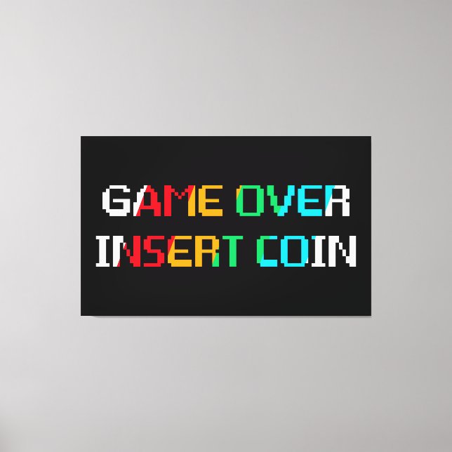 Toile Game Over Insert Coin (Recto)