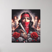 Gangster Girl Hip hop chicano art graphique