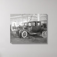 Garage de réparation automobile, 1926. Photo ancie