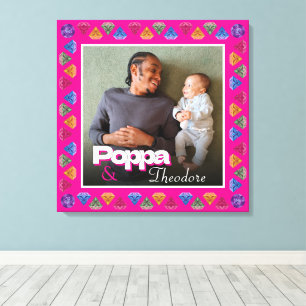 Toile Garde photo Papa & Me personnalisée - Personnalisé
