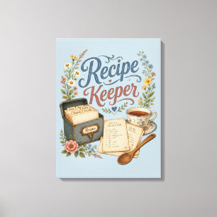 Toile Garde-recettes Floral Vintage Cottagecore