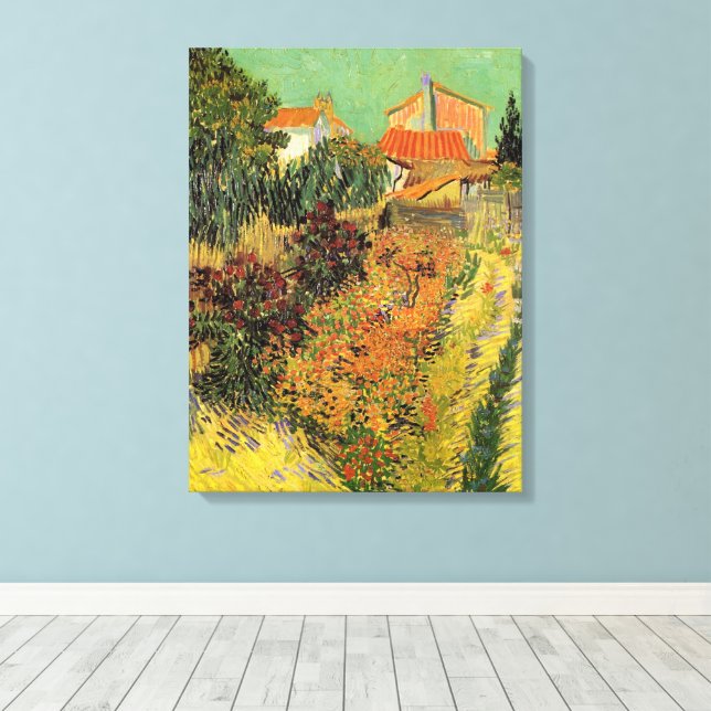 Toile Garden Behind a House par Vincent van Gogh (Insitu (Plancher de Bois))