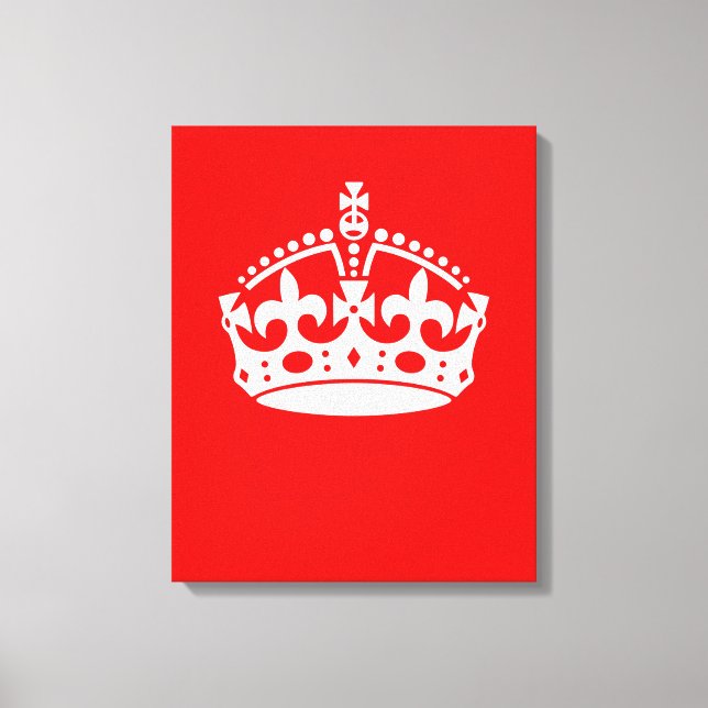 Toile GARDER CALM COROWN sur la Personnaliser rouge ceci (Recto)