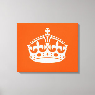 Toile GARDER CALM CROWN sur la Personnaliser orange Ceci