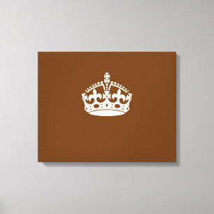 Toile Garder la couronne calme sur Brown