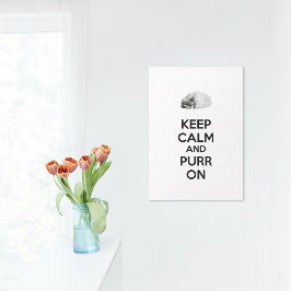 Toile Gardez le calme et la purée sur l'esquisse Sleepin