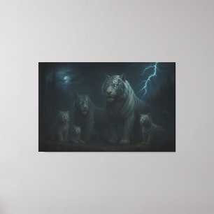 Toile Gardien de l'orage Famille du Tigre Blanc ManJian