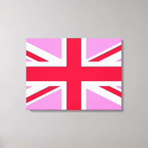 Toile GAY PRIDE britannique (Union Jack rose) (Drapeau b
