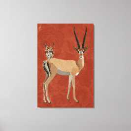 TOILE GAZELLE & ANTLER OWL