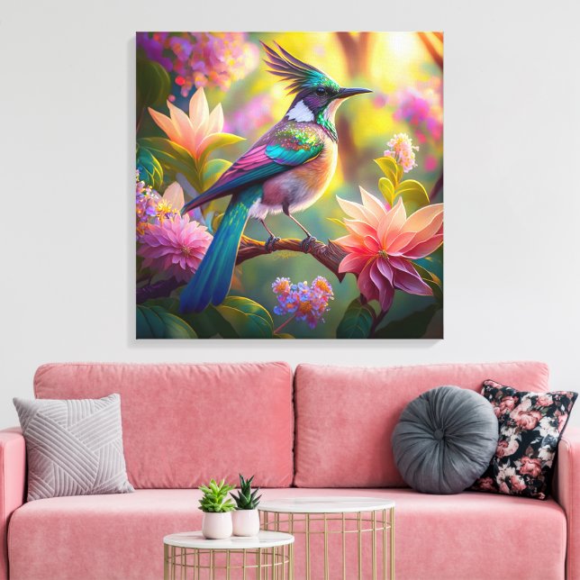 Toile Geai à tête verte, oiseau de fantaisie (Insitu(Salon))