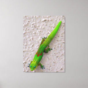 Toile Gecko de jour de la poussière d'or
