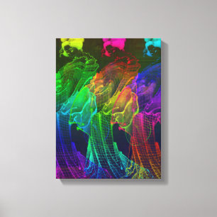 Toile Geisha Abstrait Japan Wall Art