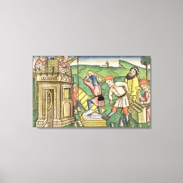 Toile Genesis 11 1-9 Building La Tour de Babel (Recto)