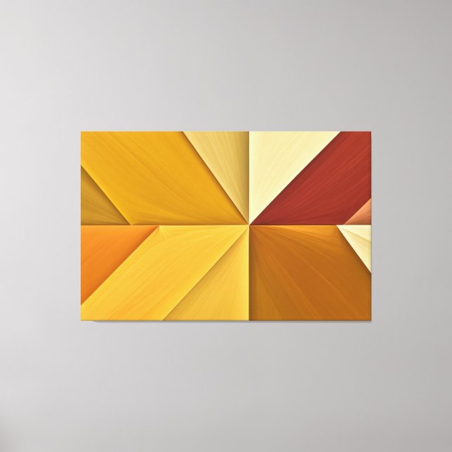 Toile Geometría Solar: Abstracción en Tonos Cálidos (Recto)