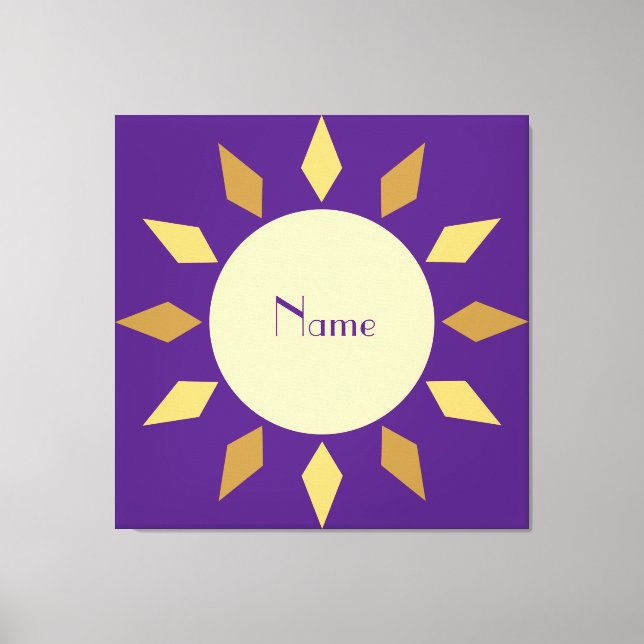 Toile Geometric Sun Circle Thunder_Cove (Recto)