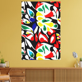 Toile Géométrie à goutte d'eau vive, Mur Abstrait