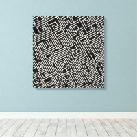 Géométrie de Maze noir et blanc - Abstrait minimal