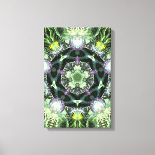 Toile Géométrie Herbilicious Mandala Fractal Emballé Peu