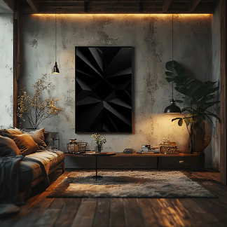 Toile Géométrie Sombre Abstrait Minimaliste