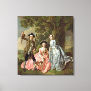 Toile George Rogers avec sa femme, Margaret et sa soeur