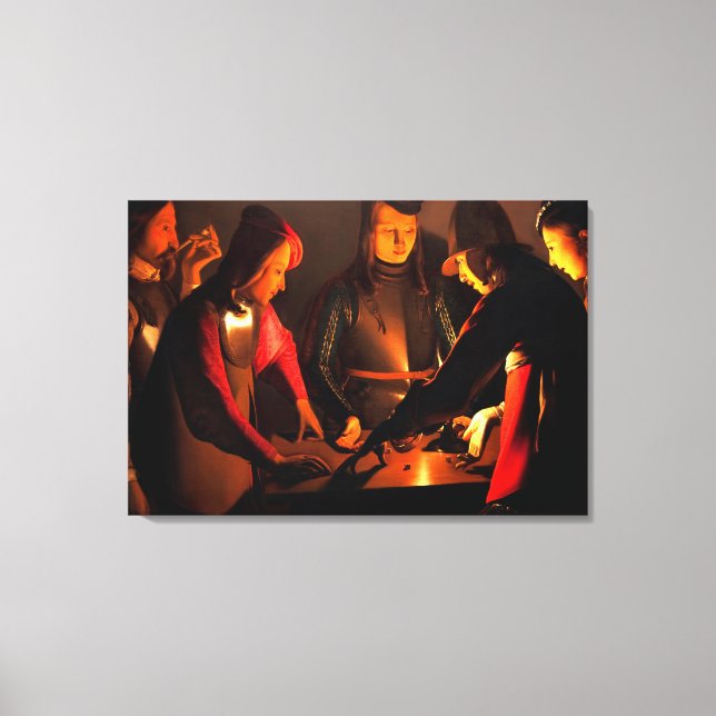 Toile Georges de la Tour - Les Joueurs de Dices (Recto)