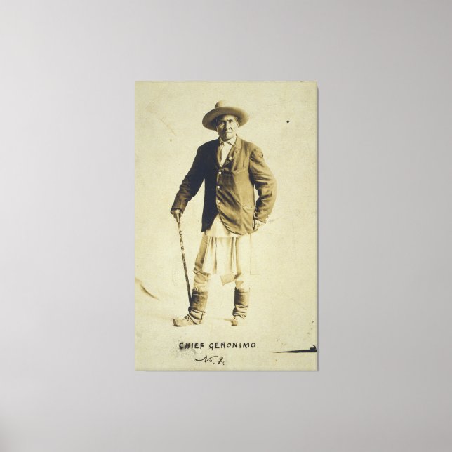 Toile Geronimo en chef Portrait permanent 1904 (Recto)