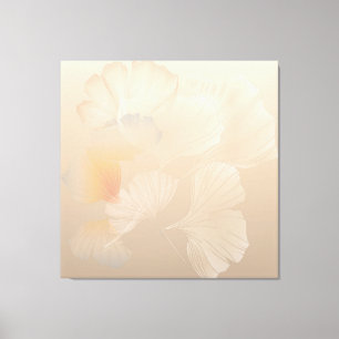 Toile Ginkgo Biloba Botanique Abstrait Graphic Art Blush