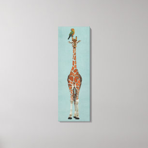 TOILE GIRAFE ET PERROQUET