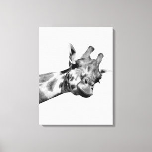 Toile girafe noir blanc peekaboo animal africain photo