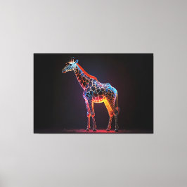 Toile Giraffe colorée