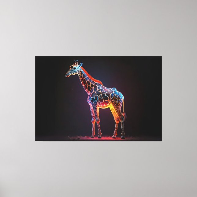 Toile Giraffe colorée (Recto)