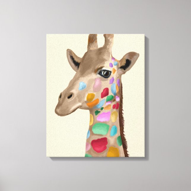 Toile Giraffe multicolore (Recto)