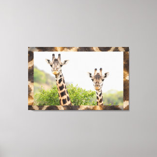Toile Giraffe Peek-a-boo Portrait Wall Art