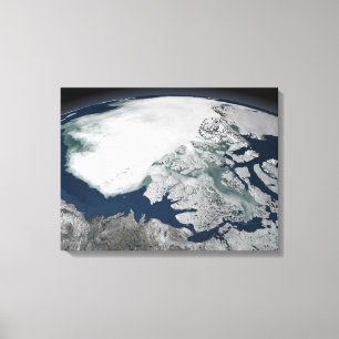 Toile Glace de mer arctique au-dessus de l'Amérique du