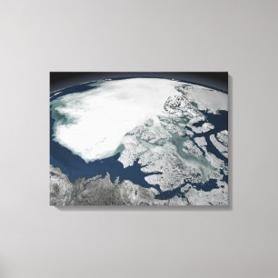 Toile Glace de mer arctique au-dessus de l'Amérique du