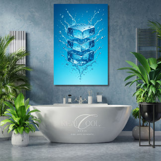 Toile Glace flottante éclaboussure – Art numérique dynam