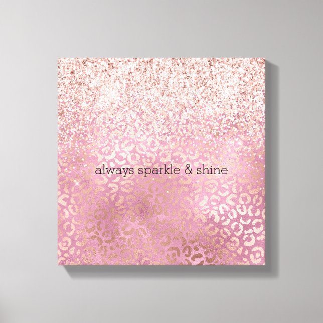 Toile Glam Pink Glitzy Parties scintillant Empreinte de  (Recto)