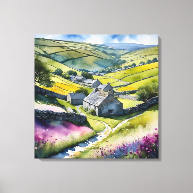 Toile "Glen Garlands" Paysage Yorkshire Dales Scène (Recto)