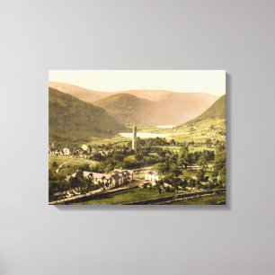 Toile Glendalough, Co copie vintage de Wicklow, Irlande