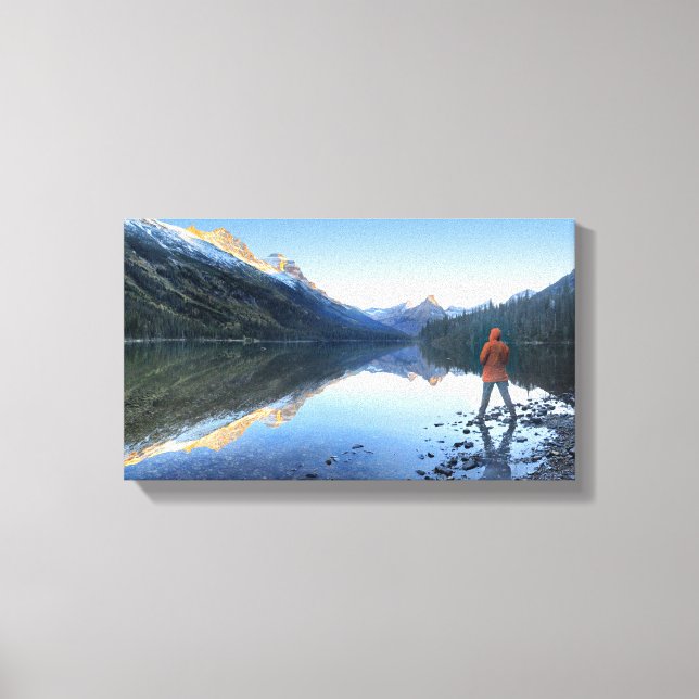 Toile Glenns Lake Sunset - Parc national des Glaciers (Recto)