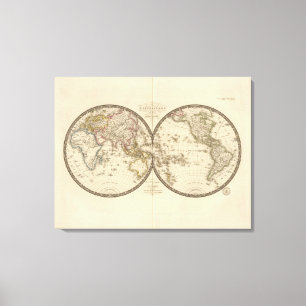 Toile Globe dans deux hémisphères
