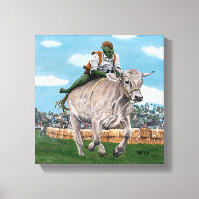 Toile Goblin Rider Ox Racing Imaginaire Art Canvas Impri (Recto)