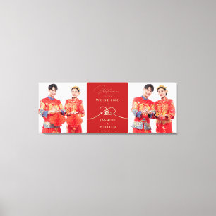 Toile Gold noeud double bonheur Mariage chinois Photo