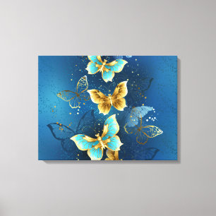 Toile Golden butterflies