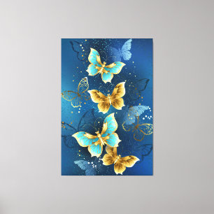 Toile Golden butterflies