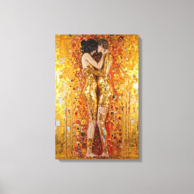 Toile "Golden Embrace" Précieux et indestructible (Recto)