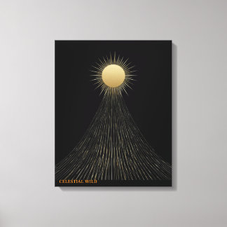 Toile Golden Light Path Celestial Art Canvas Gift