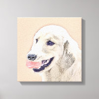 Golden Retriever avec Tennis Ball Peinture Chien A