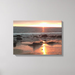 Toile Golden Sunset Photographie, Corona del Mar, CA